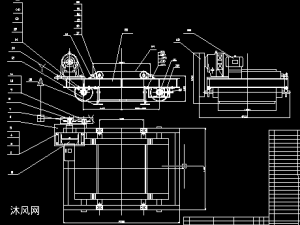 电动平车三视图