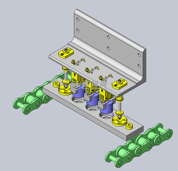 铰链板输送机定位结构