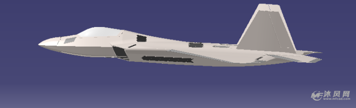 f22战斗机三维图左视图