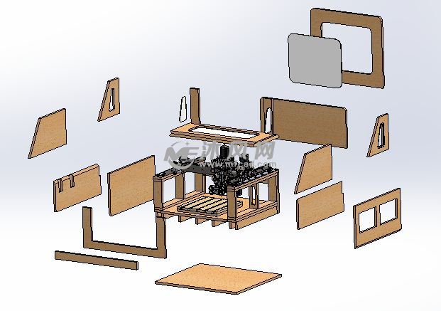 木制数控机床设计模型