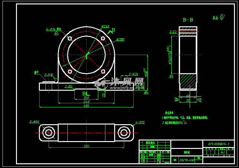 上料小车轮组 - autocad普通工程机械图纸 - 沐风图纸