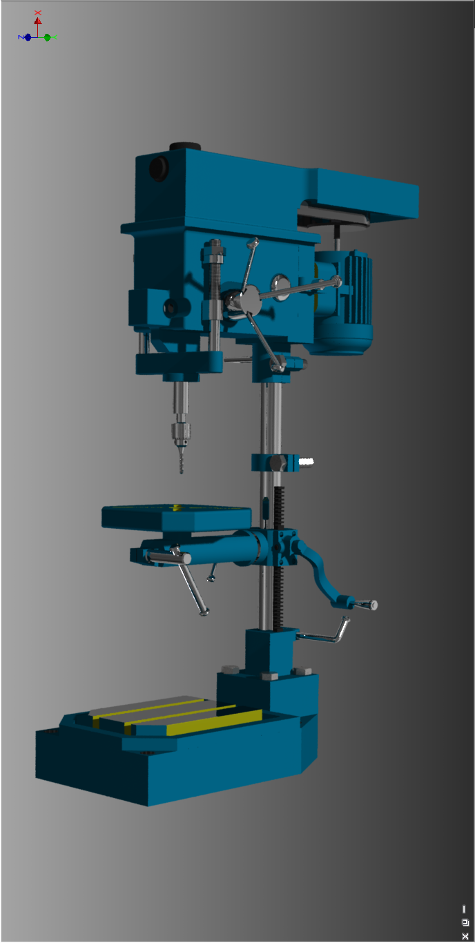 简易手动台式钻床模型 - inventor机械设备类模型和图纸下载 - 沐风