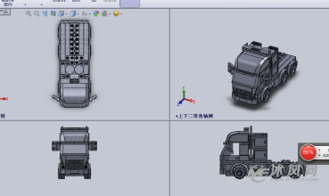 樂高玩具拼圖的半掛車設計模型