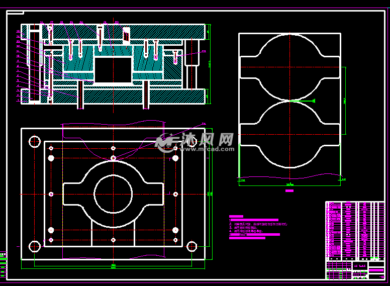 頂蓋衝壓工藝及落料拉深複合模具設計 - 模具(塑料,五金) - 沐風圖紙