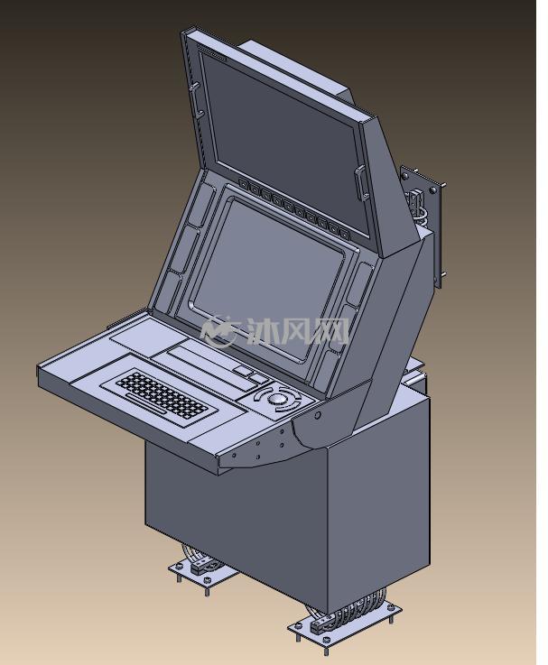 钣金游戏机框设计模型 - solidworks机械设备模型下载 - 沐风图纸