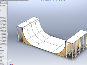 u型滑板练习场所设计模型