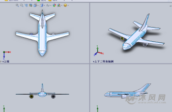 航空(民用)飛機設計模型三視圖