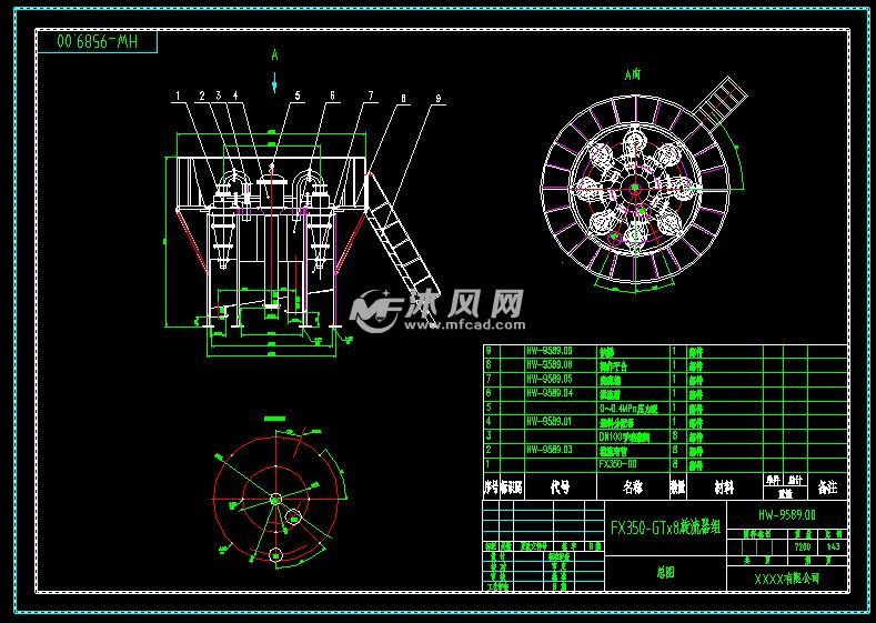 fx350gt8旋流器组总图设计