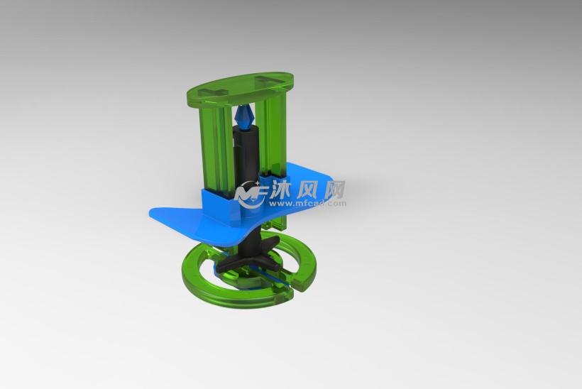 旋转陀螺塑料玩具设计模型