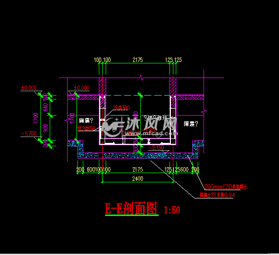 隔震沟及电梯配筋大样图设计
