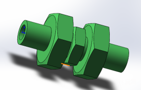 ����ֱ����ֱͨ ���ӹܽ�ͷSolidWorks��άͼ
