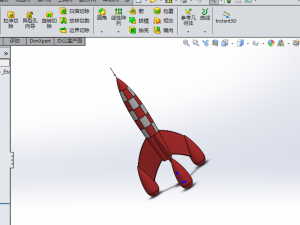 火箭玩具模型設計 - solidworks玩具公仔類模型下載 - 沐風圖紙