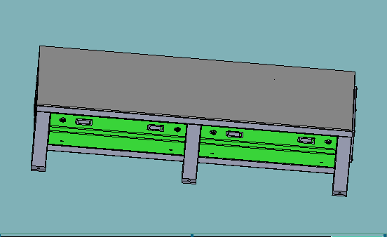 帶儲物鉗工裝配臺 - solidworks底座支架類模型下載 - 沐風圖紙