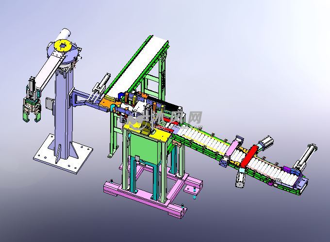 自动化生产线装配图设计 - solidworks底座支架类模型下载 - 沐风图纸