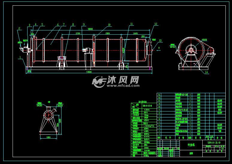 srm-iv-25-10(25吨)冷渣机总图 - 其他autocad机械图纸 - 沐风图纸