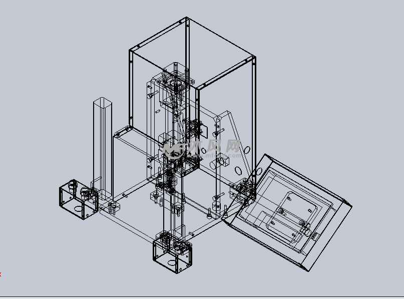 素子压入治具设计模型线性结构图