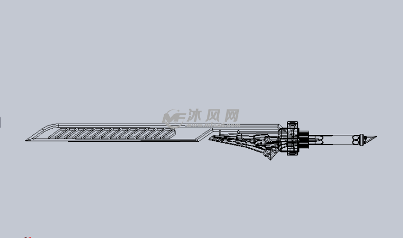 游戏武器之剑设计 - solidworks玩具公仔类模型下载 - 沐风图纸