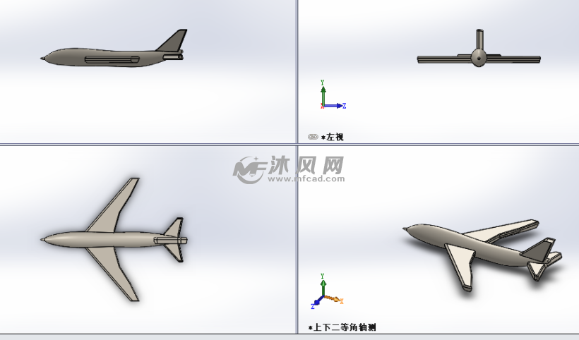 飞机玩具自制模型设计 - solidworks玩具公仔类模型下载 - 沐风图纸