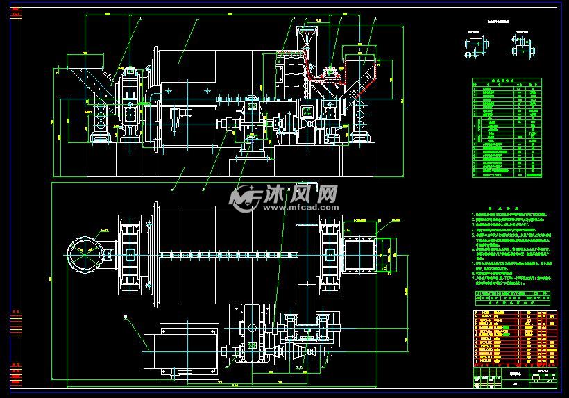 mg290/470钢球磨煤机总图设计 - autocad筛分与破碎设备图纸下载