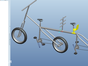 雙人自行車 - solidworks交通工具模型下載 - 沐風圖紙