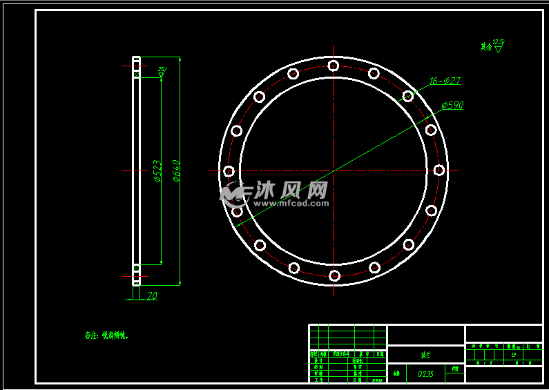 法兰图纸集合设计