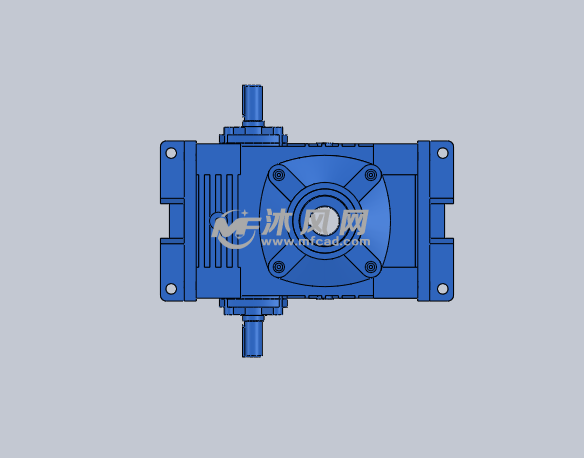 蝸桿渦輪減速機100模型 - solidworks傳動件和減速器模型下載 - 沐風