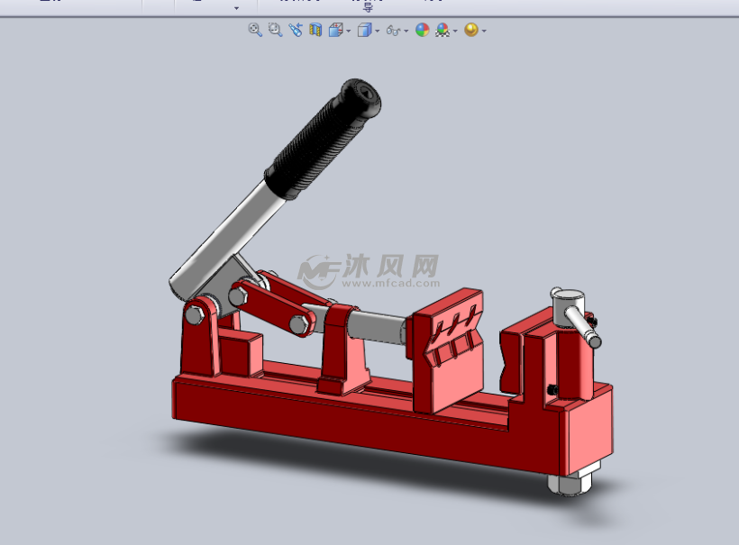 模型線性結構圖圖紙描述特殊結構的臺鉗設計模型主要是是有活動鉗身