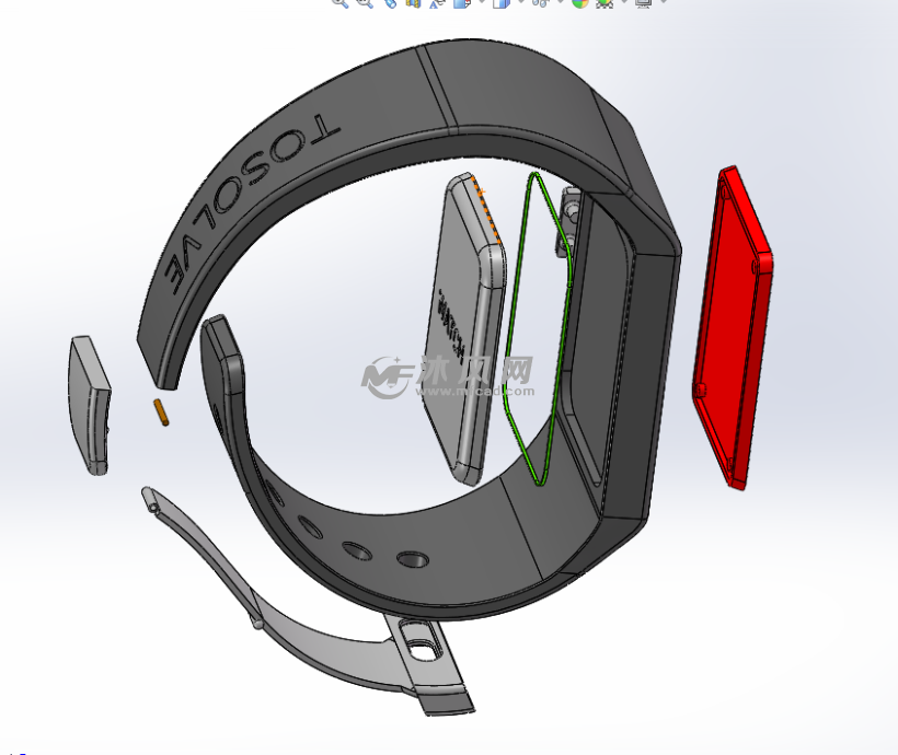 安卓电子智能手表爆炸图模型