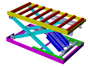 简易柱筒升降转动机构