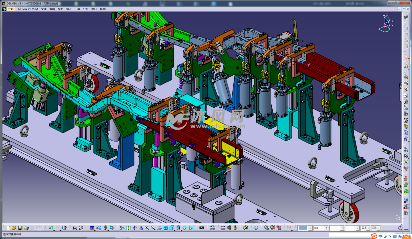 重卡车身右纵梁总成焊装夹具设计(catia)