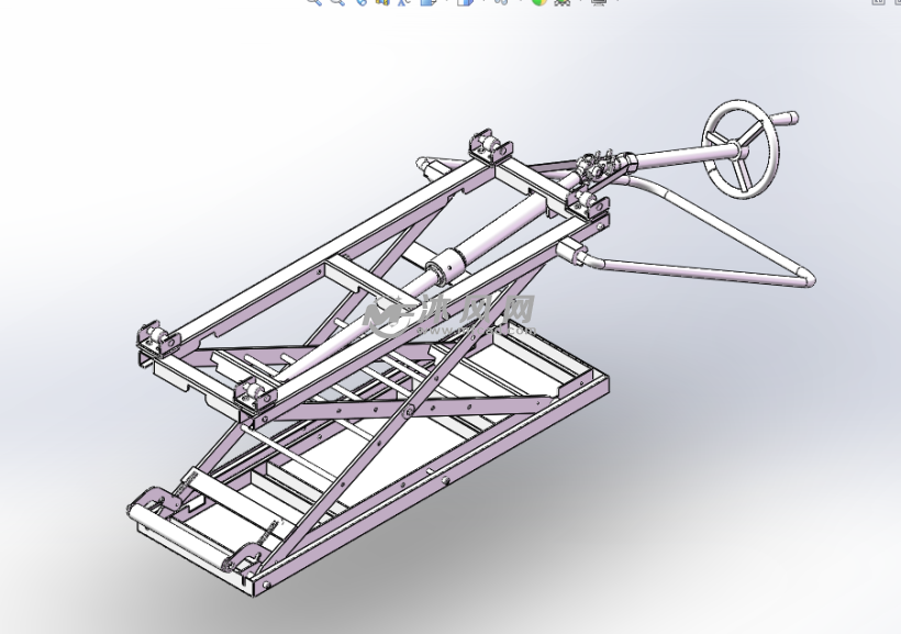 医疗床摇杆提升装置模型