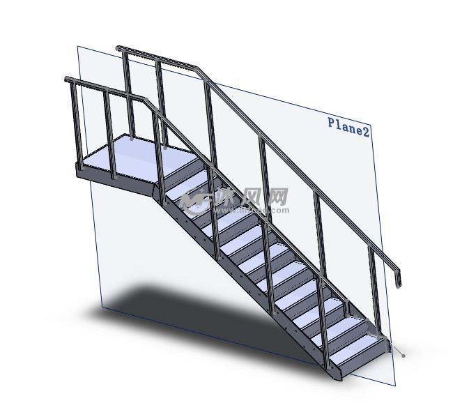 钣金楼梯模型sw
