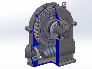 三款蜗轮蜗杆减速机模型 - catia传动件和减速器类 - 沐风图纸