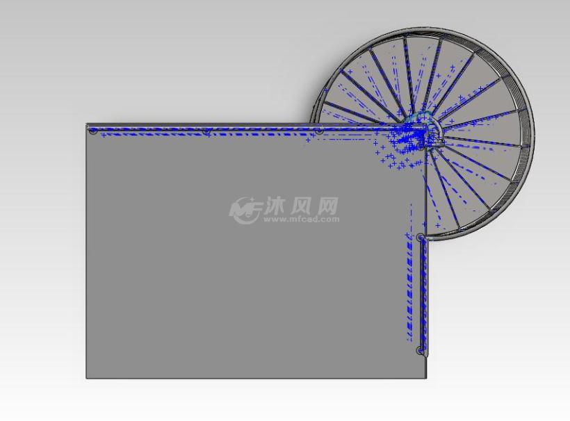 双层旋转楼梯模型