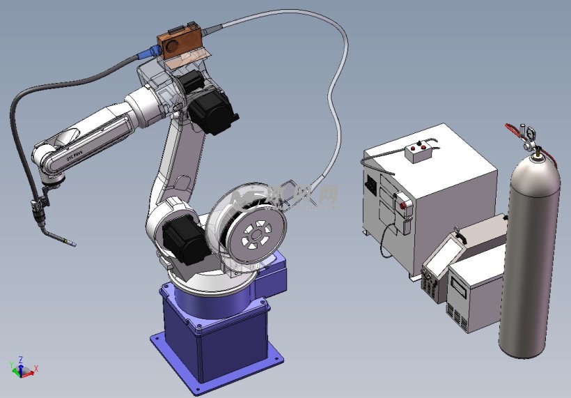 otc-v6機器人弧焊工作站 - solidworks機械設備模型下載 - 沐風圖紙