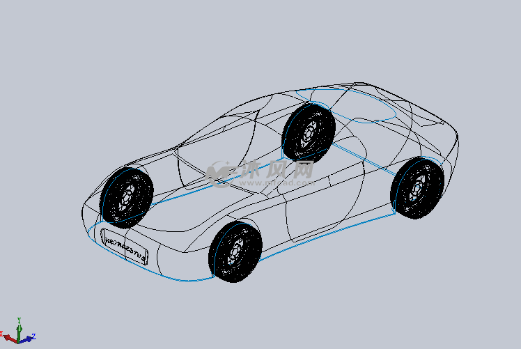 4轮小汽车设计模型 - solidworks交通工具模型下载 - 沐风图纸