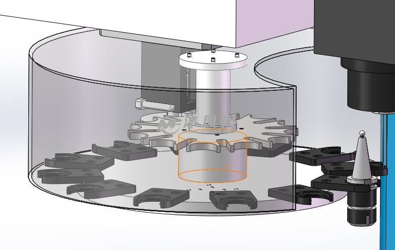 十二刀斗笠式刀库自动换刀装置