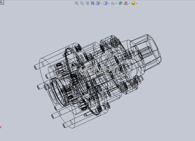 阀体之第四轴加工夹具设计模型线性结构图
