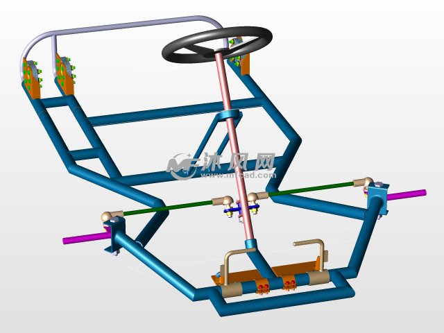 卡丁车车架设计 catia v5 - catia机械设备 - 沐风图纸