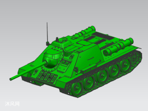苏联二战t-3485坦克模型 军工模型图纸 沐风网