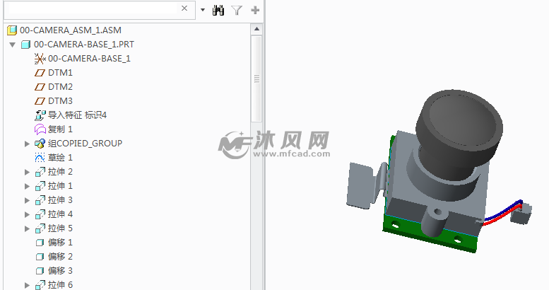 IR-CUT摄像头详细建模模型,带特征可操作。