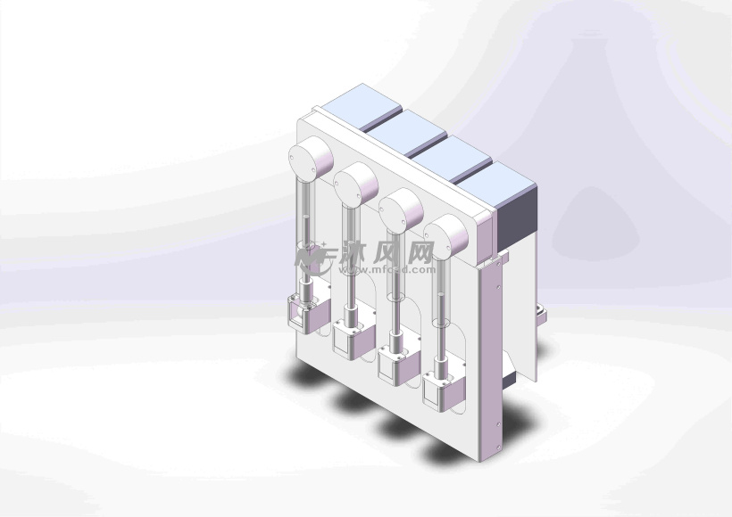 一种联排精密移液注射泵 - solidworks机械设备模型下载 - 沐风图纸