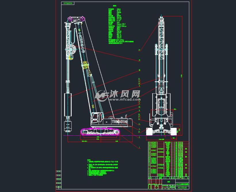 hg350型提拉式成槽机总图