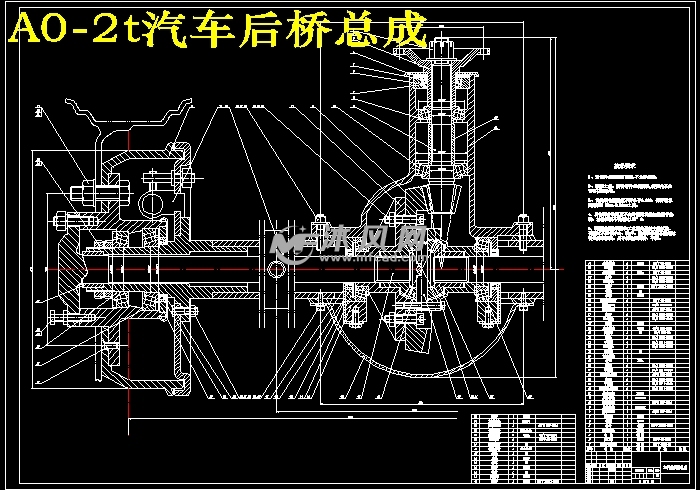 2t汽車後橋總成