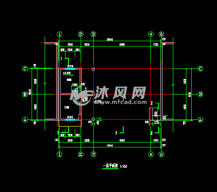 某社區大門 - cad大門結構圖紙下載,免費大門結構cad施工圖 - 沐風