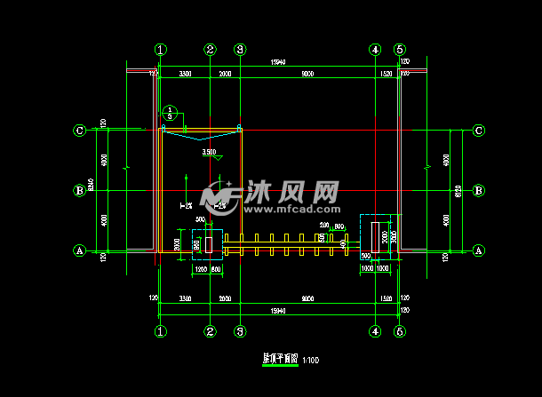某社区大门 - cad大门结构图纸下载,免费大门结构cad施工图 - 沐风