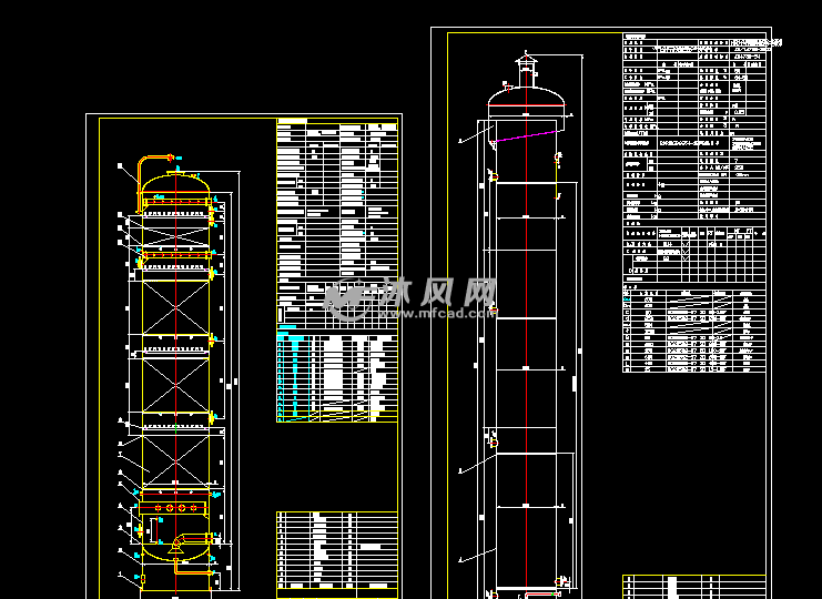 100万脱硫塔再生塔结构图1