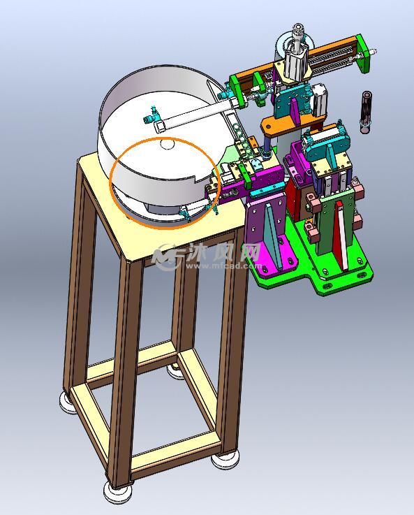 振动盘直振复杂的分料取料结构图纸大全