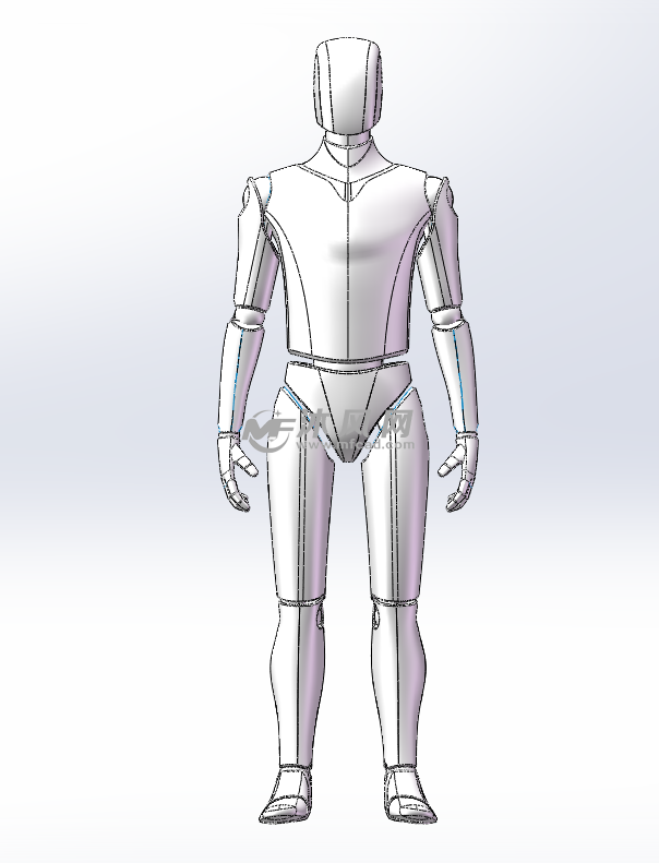 人體設計模型圖 - solidworks中性文件類模型下載 - 沐風圖紙