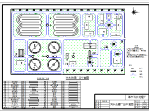 汙水處理廠平面圖高程圖
